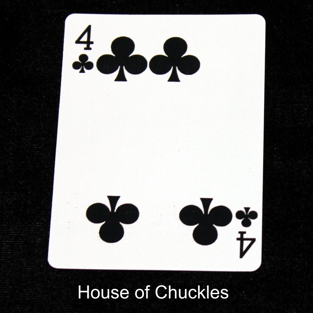 4 of Clubs - Moved Pip - Custom Printed Bicycle Gaff Playing Card
