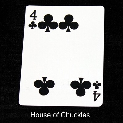 4 of Clubs - Moved Pip - Custom Printed Bicycle Gaff Playing Card