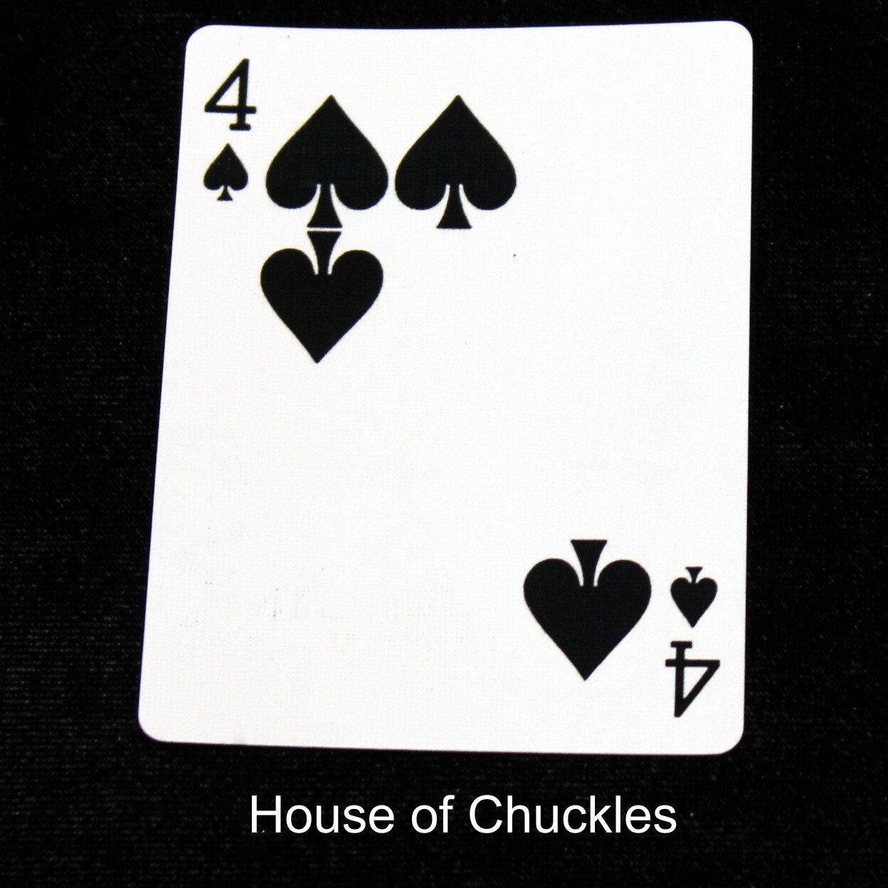 4 of Spades - 2 Moved Pips - Custom Printed Bicycle Gaff Playing Card