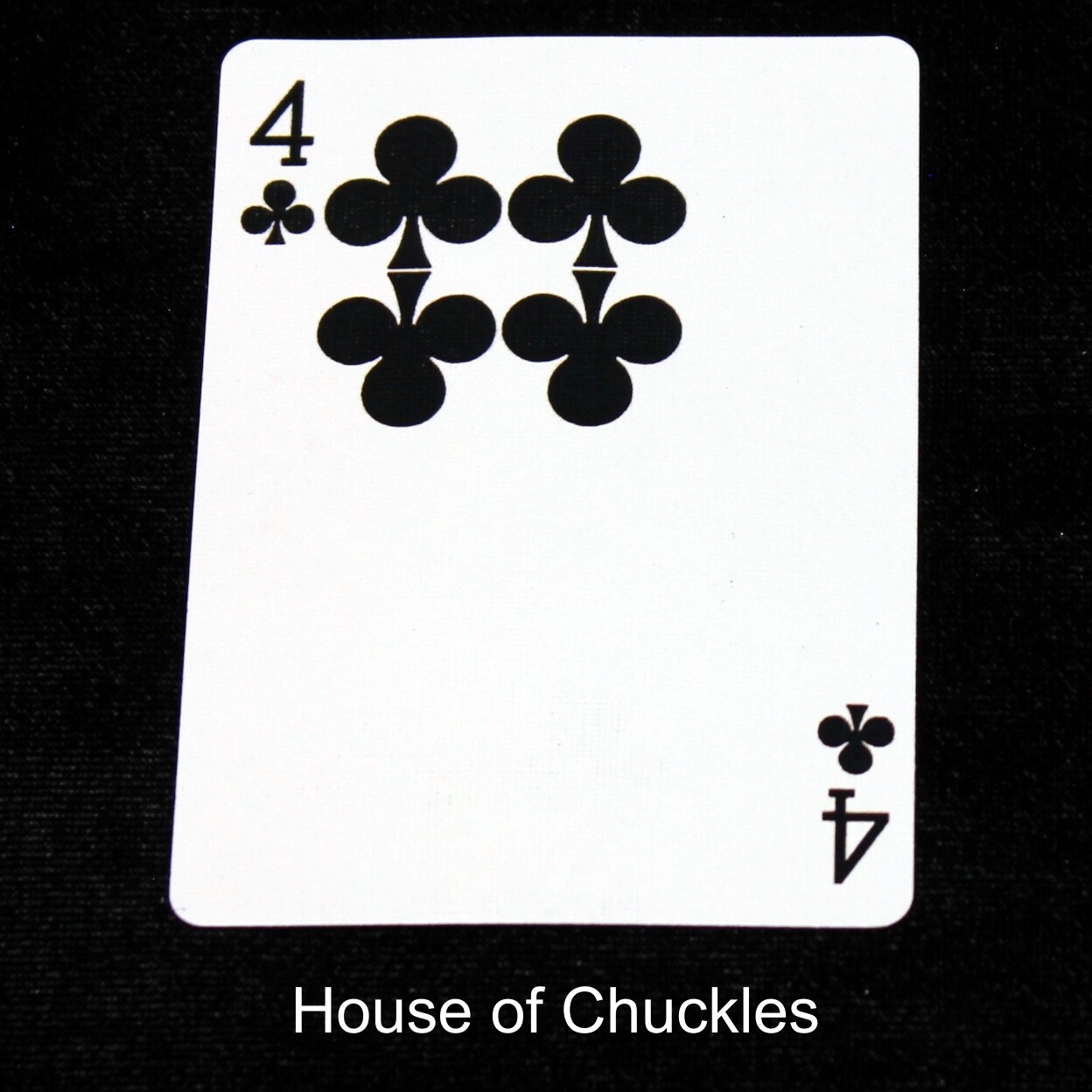 4 of Clubs - 3 Moved Pips - Custom Printed Bicycle Gaff Playing Card