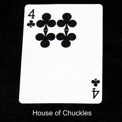 4 of Clubs - 3 Moved Pips - Custom Printed Bicycle Gaff Playing Card