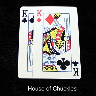 King of Clubs / King of Diamonds - Overlapping - Custom Printed Bicycle Gaff Playing Card