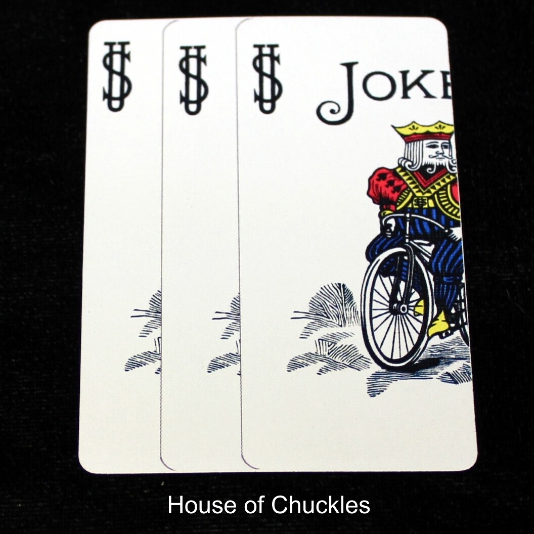 Jokers Overlapping - Custom Printed Bicycle Gaff Playing Card