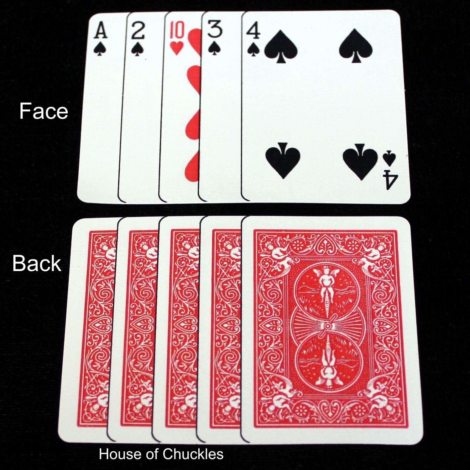 Clip Card - Poker Size - Custom Printed Bicycle Gaff Playing Card - Optical Illusion