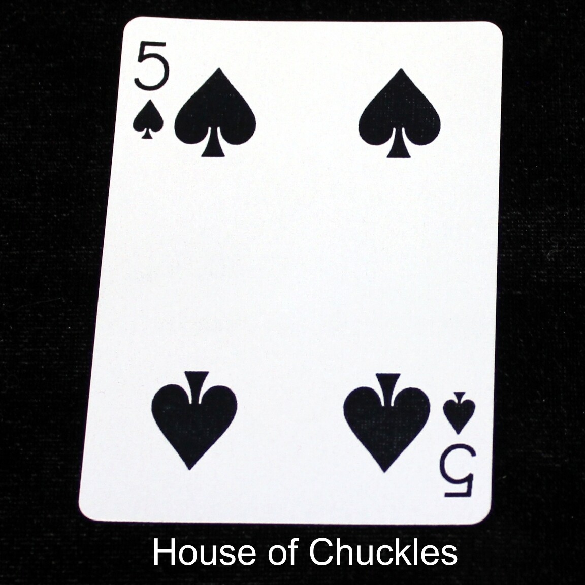 5 of Spades with 4 Spade Pips - Mis-Matched - Custom Printed Bicycle Gaff Playing Card