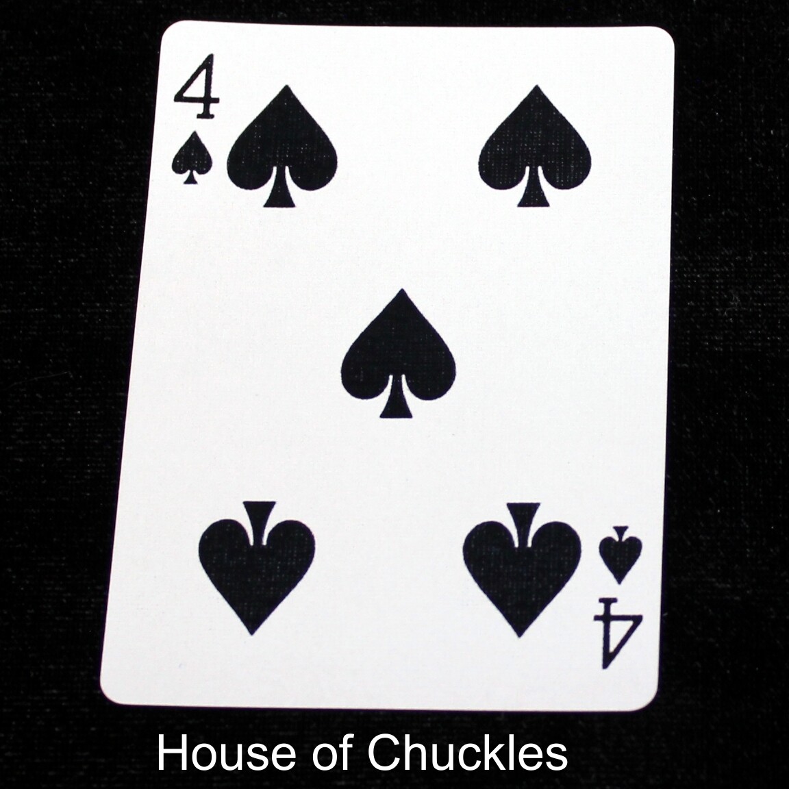 4 of Spades with 5 Spade Pips - Mis-Matched - Custom Printed Bicycle Gaff Playing Card