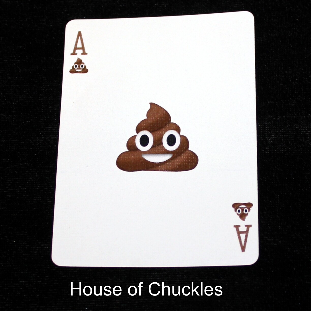 Ace of Poop Emoji - Custom Printed Bicycle Gaff Playing Card