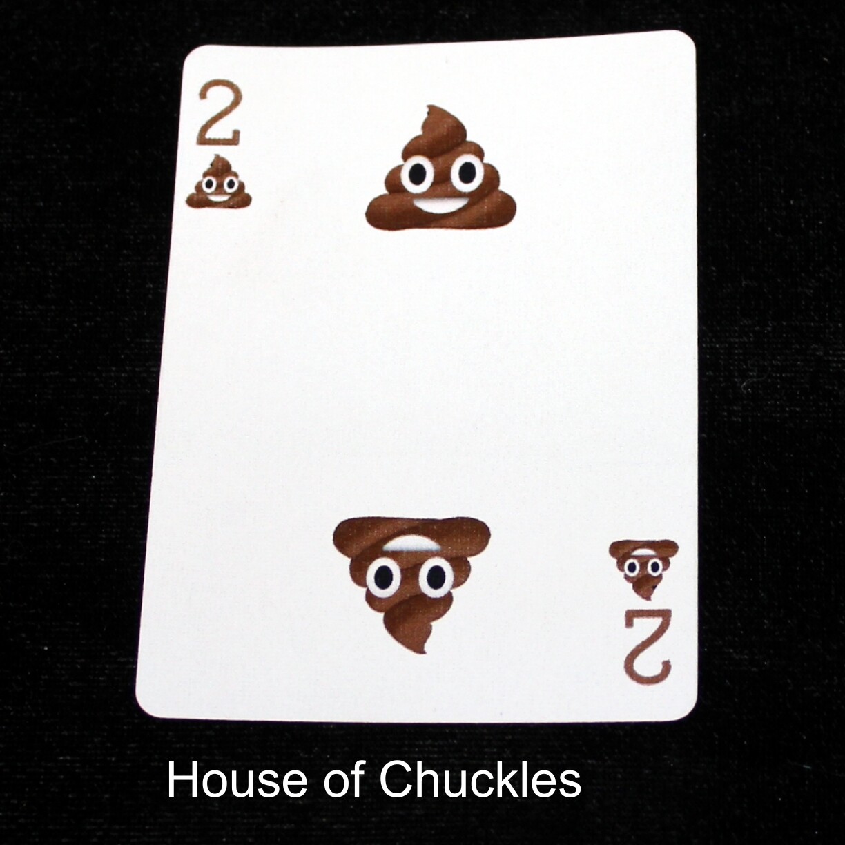Two of Poop Emoji - Custom Printed Bicycle Gaff Playing Card