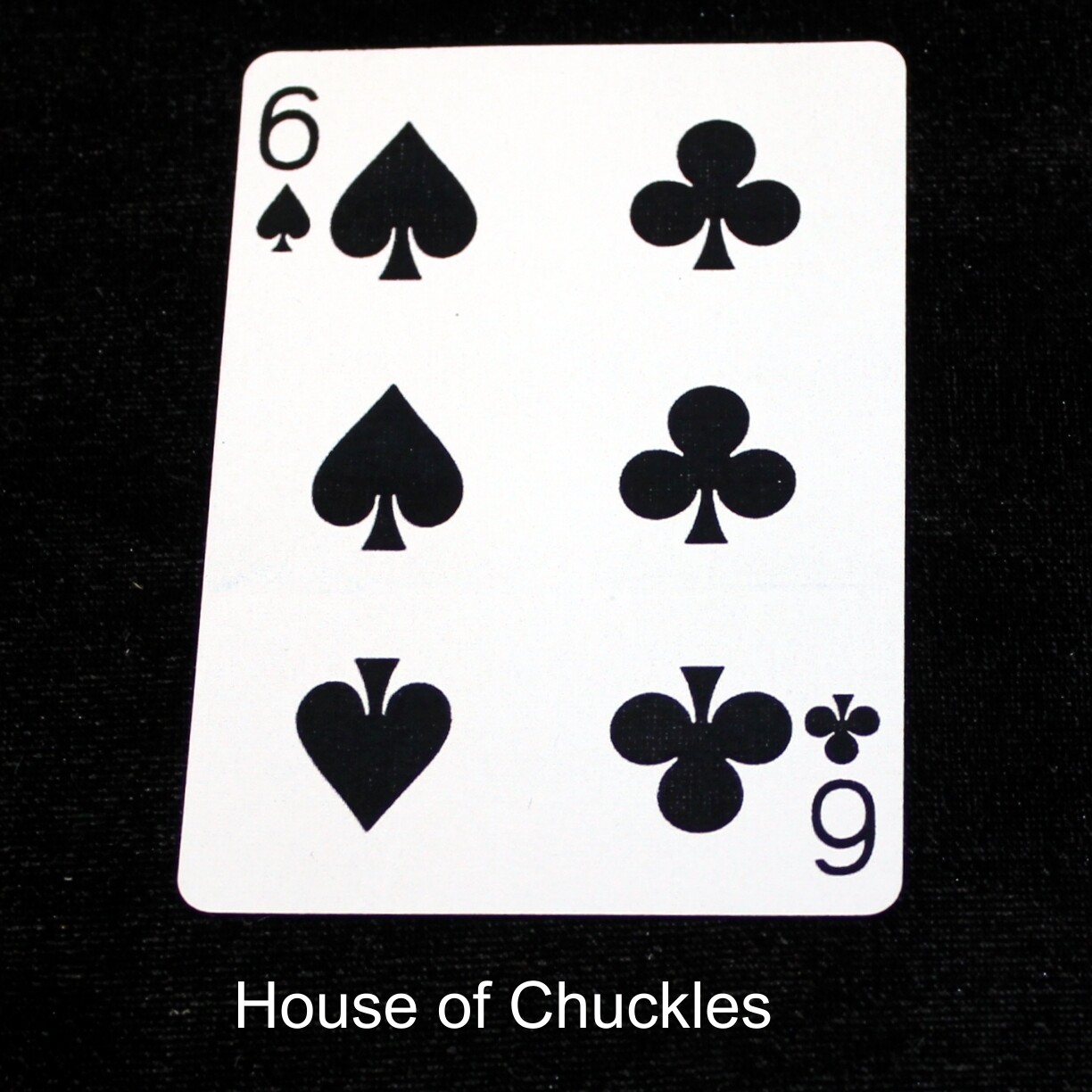 6 of Spades | 6 of Clubs - Half n Half Vertical - Custom Printed Bicycle Gaff Playing Card