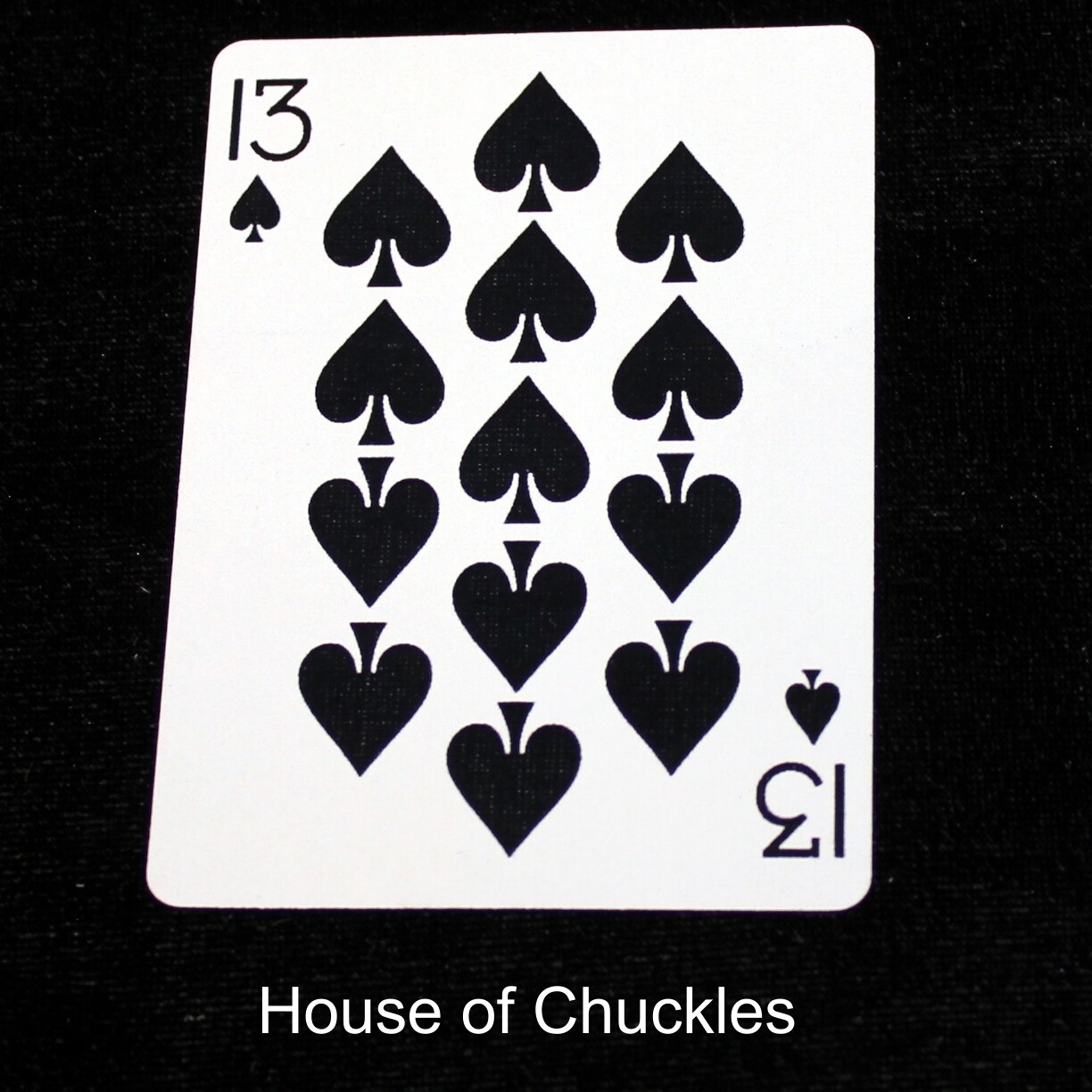 13 of Spades - Custom Printed Bicycle Gaff Playing Card