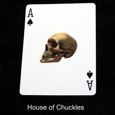 Ace of Spades - Skull - Custom Printed Bicycle Gaff Playing Card