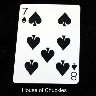 7 of Spades / 8 of Spades - Mis-Indexed - Custom Printed Bicycle Gaff Playing Card