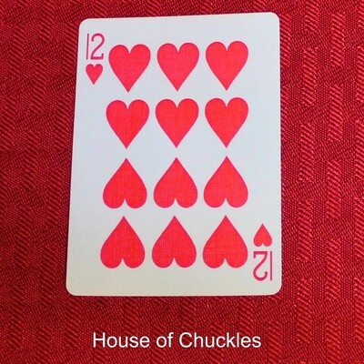 12 of Hearts - Custom Printed Bicycle Gaff Playing Card
