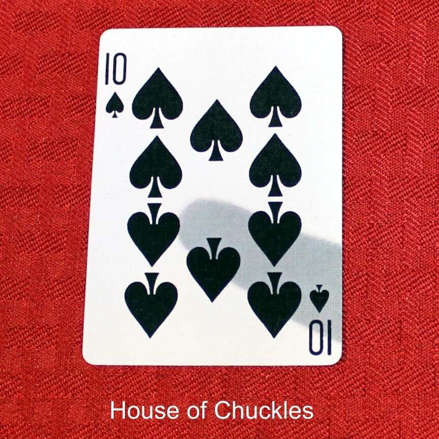 10 of Spades / Thermal Fingerprint - Custom Printed Bicycle Gaff Playing Card