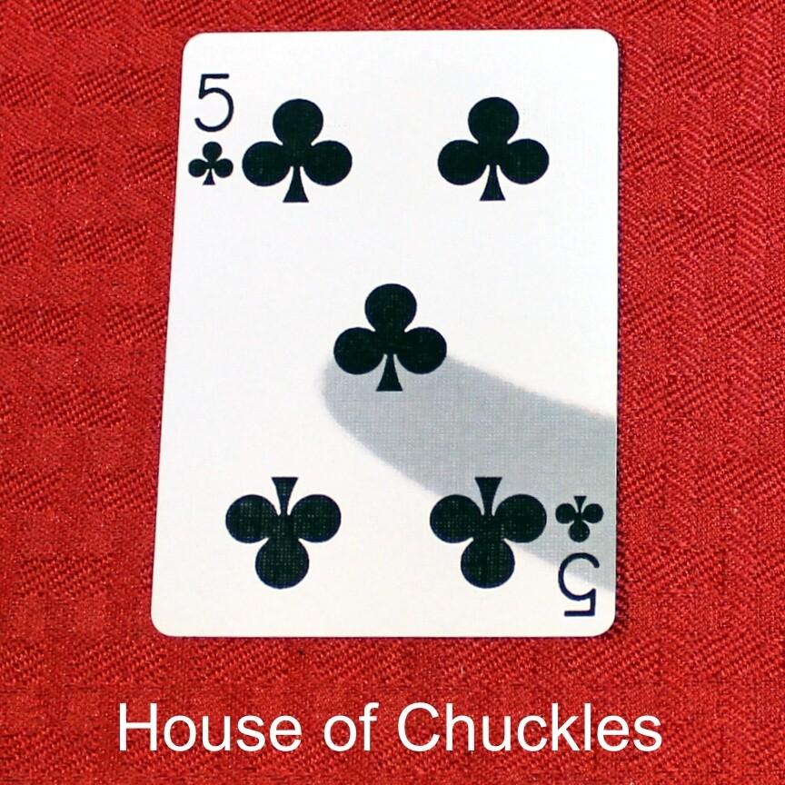 5 of Clubs / Thermal Fingerprint - Custom Printed Bicycle Gaff Playing Card