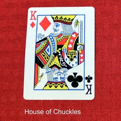King of Diamonds / Clubs - Half &amp; Half Diagonal - Custom Printed Bicycle Gaff Playing Card