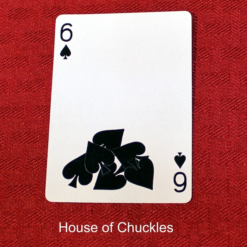 6 of Spades Fallen Pips - Custom Printed Bicycle Gaff Playing Card