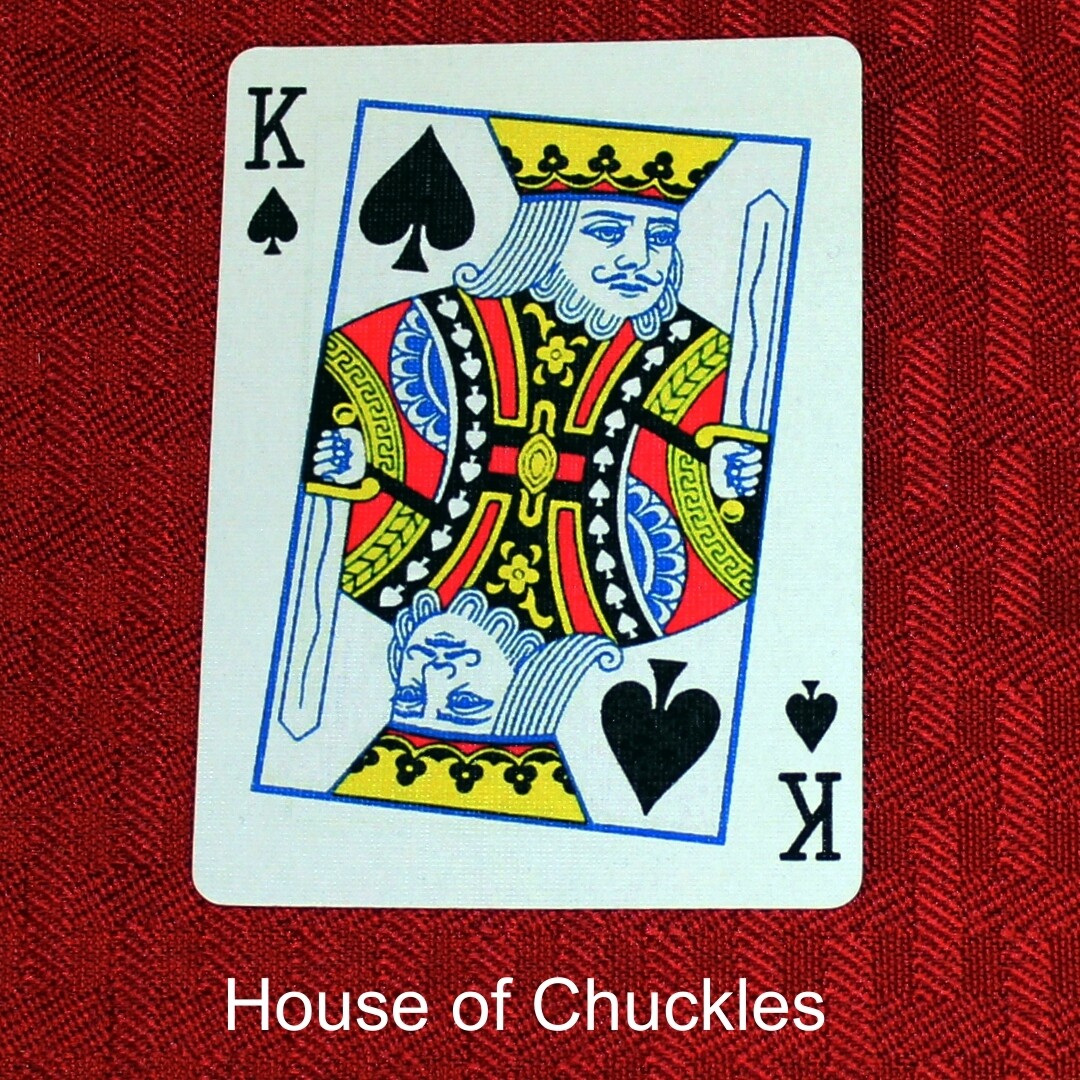 King of Spades Tilted Crooked - Custom Printed Bicycle Gaff Playing Card