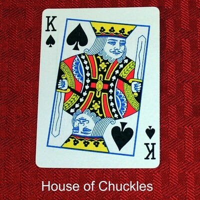 King of Spades Tilted Crooked - Custom Printed Bicycle Gaff Playing Card