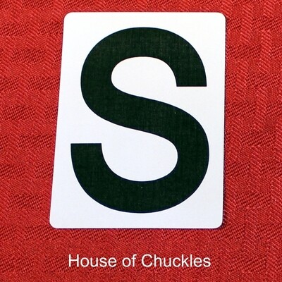 Letter S - Custom Printed Bicycle Gaff Playing Card