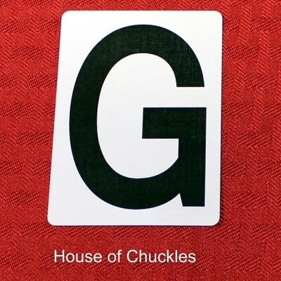 Letter G - Custom Printed Bicycle Gaff Playing Card