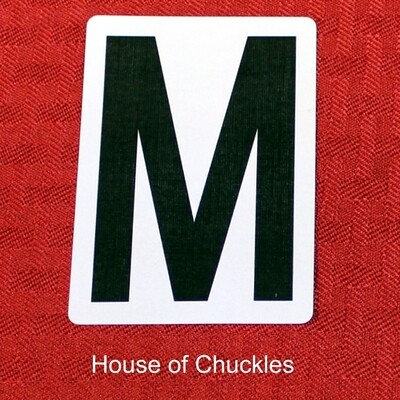 Letter M - Custom Printed Bicycle Gaff Playing Card