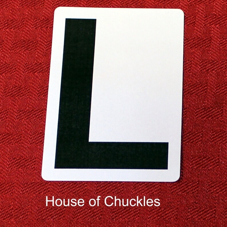 Letter L - Custom Printed Bicycle Gaff Playing Card