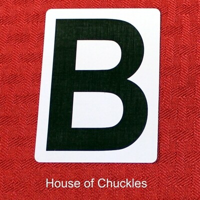 Letter B - Custom Printed Bicycle Gaff Playing Card