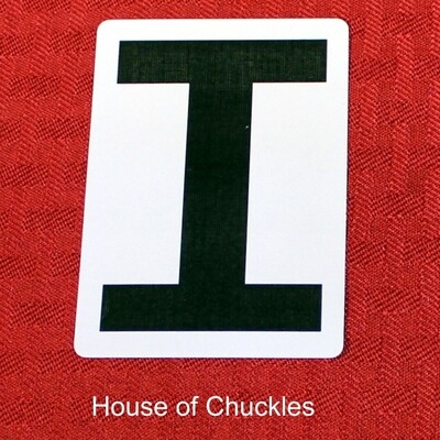 Letter I - Custom Printed Bicycle Gaff Playing Card