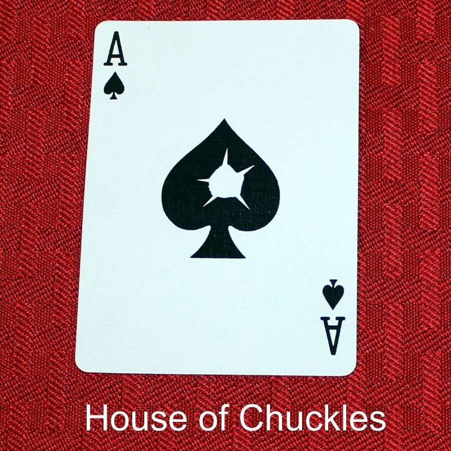 Ace of Spades - Bullet Hole - Custom Printed Bicycle Gaff Playing Card