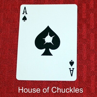 Ace of Spades - Bullet Hole - Custom Printed Bicycle Gaff Playing Card