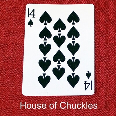 14 of Spades - Custom Printed Bicycle Gaff Playing Card