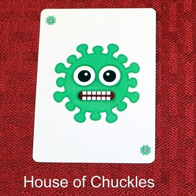 Covid-19 Virus Emoji - Custom Printed Bicycle Gaff Playing Card