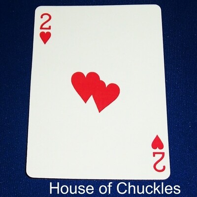 2 of Hearts, Sweet Hearts - Bicycle, Custom Printed Gaff Playing Card 2 of Hearts, Sweet Hearts - Bicycle, Custom Printed Gaff Playing Card