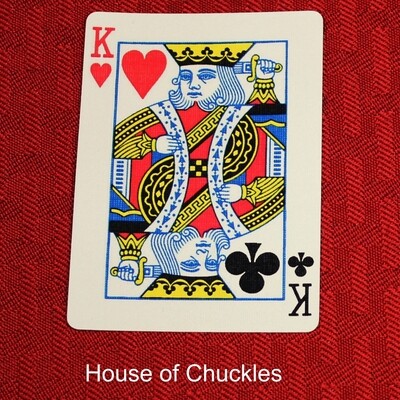 King of Hearts / Clubs - Mis-Indexed - Custom Printed Bicycle Gaff Playing Card