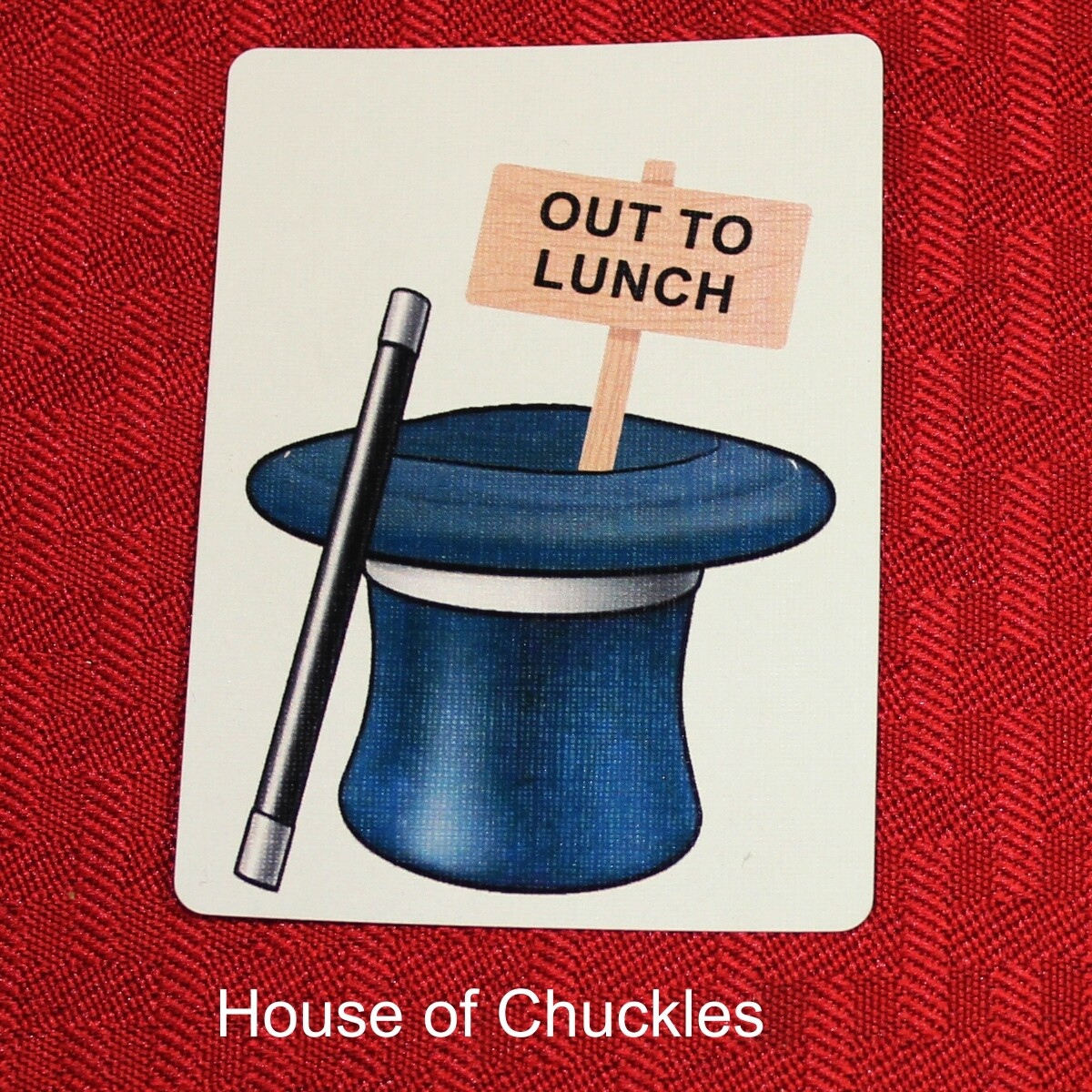 Top Hat - Out To Lunch - Custom Made Printed Bicycle Gaff Playing Card