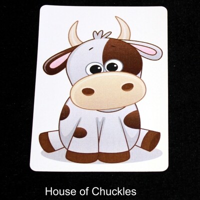 Cow - Animal - Custom Printed Bicycle Gaff Playing Card