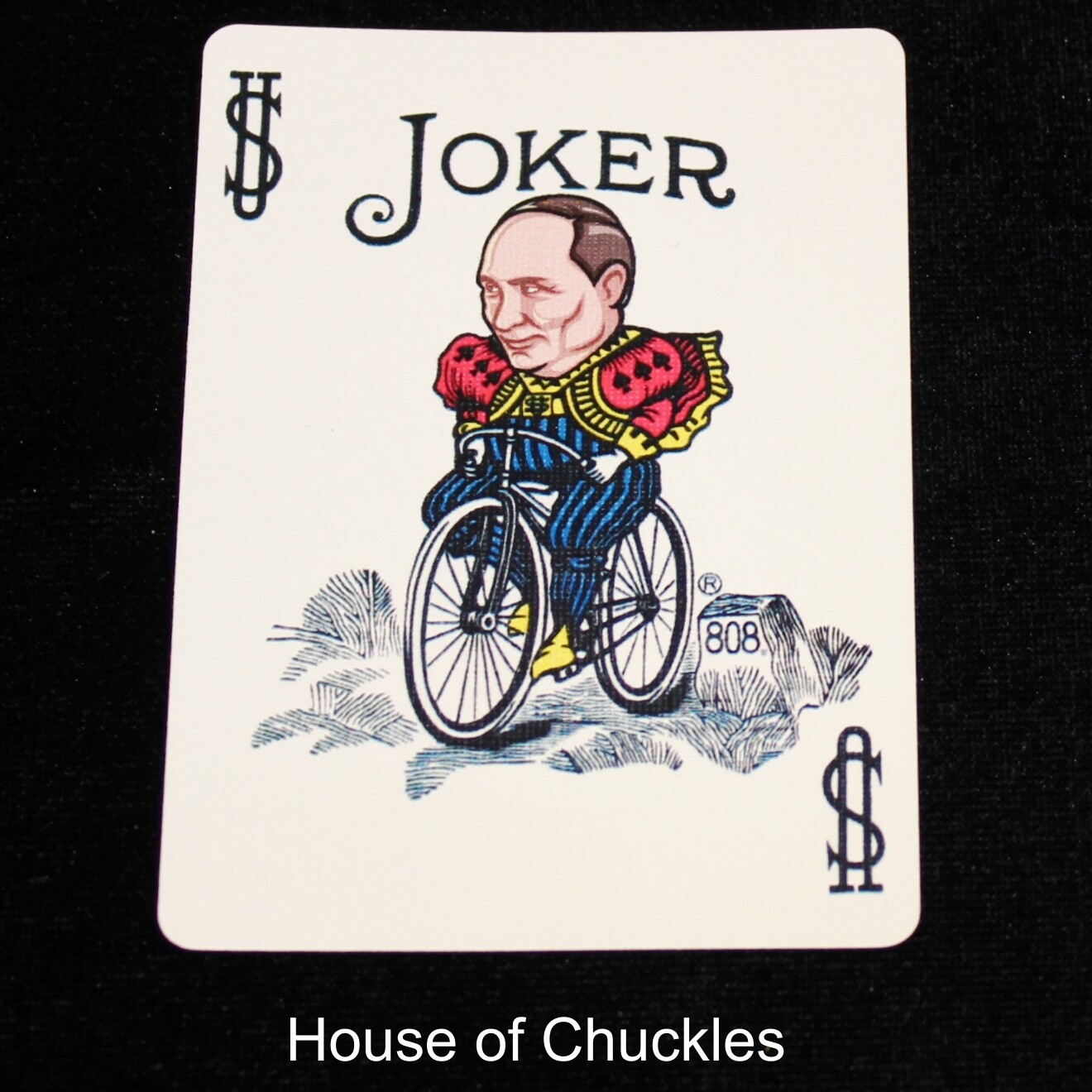 Joker With Putin Head - Custom Printed Bicycle Gaff Playing Card