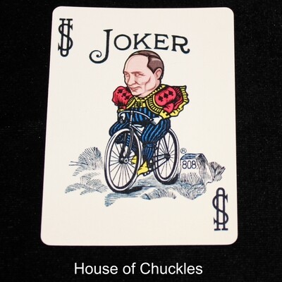 Joker With Putin Head - Custom Printed Bicycle Gaff Playing Card