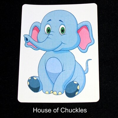 Elephant - Animal - Custom Printed Bicycle Gaff Playing Card
