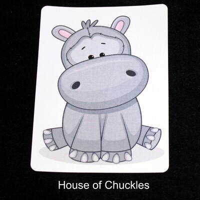 Hippo - Animal - Custom Printed Bicycle Gaff Playing Card