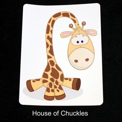 Giraffe - Animal - Custom Printed Bicycle Gaff Playing Card
