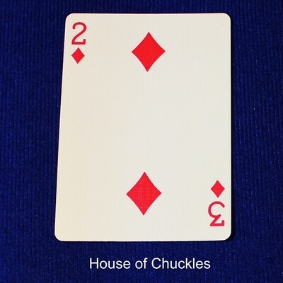 2 of Diamonds / 3 of Diamonds - Mis-Indexed - Custom Printed Bicycle Gaff Playing Card