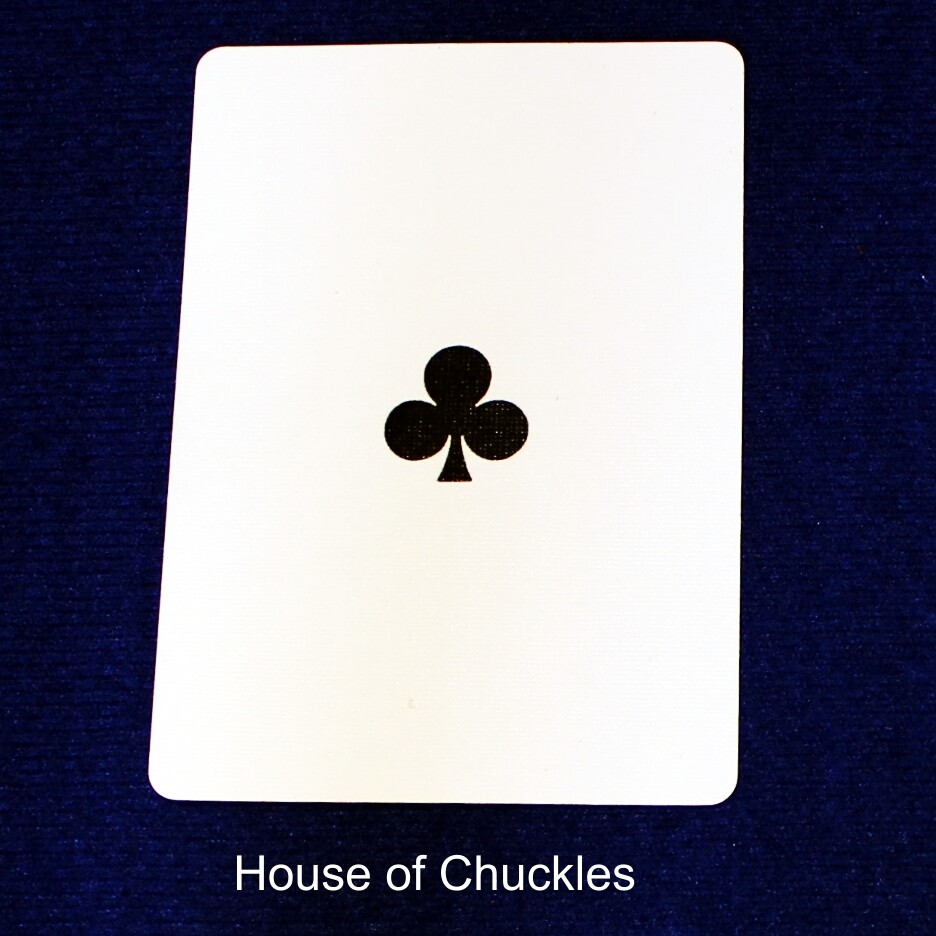 Ace of Clubs - No Index Pips - Custom Printed Bicycle Gaff Playing Card