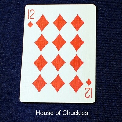 12 of Diamonds - Custom Printed Bicycle Gaff Playing Card
