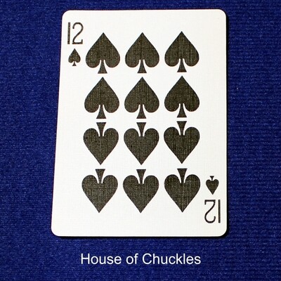 12 of Spades - Custom Printed Bicycle Gaff Playing Card