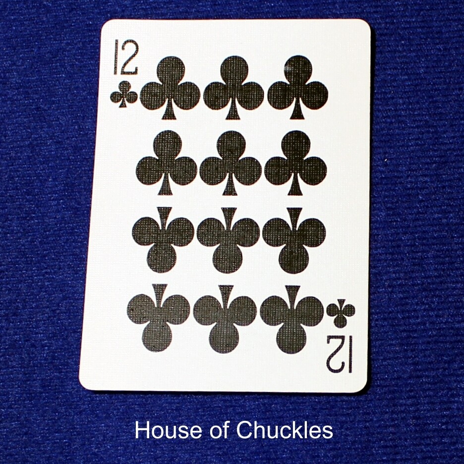 12 of Clubs - Custom Printed Bicycle Gaff Playing Card