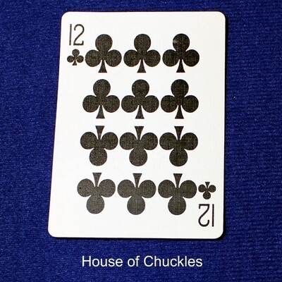 12 of Clubs - Custom Printed Bicycle Gaff Playing Card
