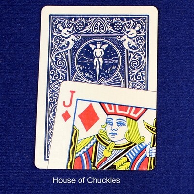 Jack of Diamonds Overlapping Blue Back - Custom Printed Bicycle Gaff Playing Card