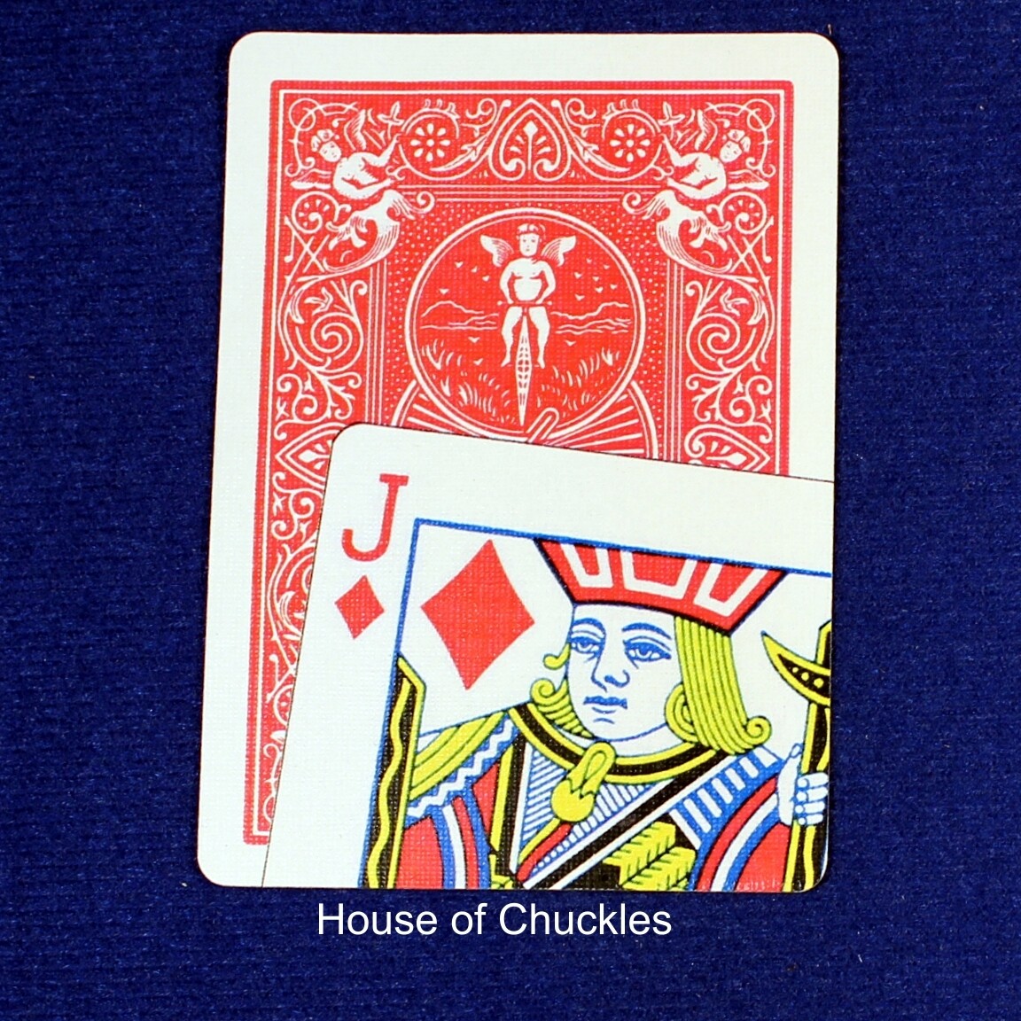 Jack of Diamonds Overlapping Red Back - Custom Printed Bicycle Gaff Playing Card